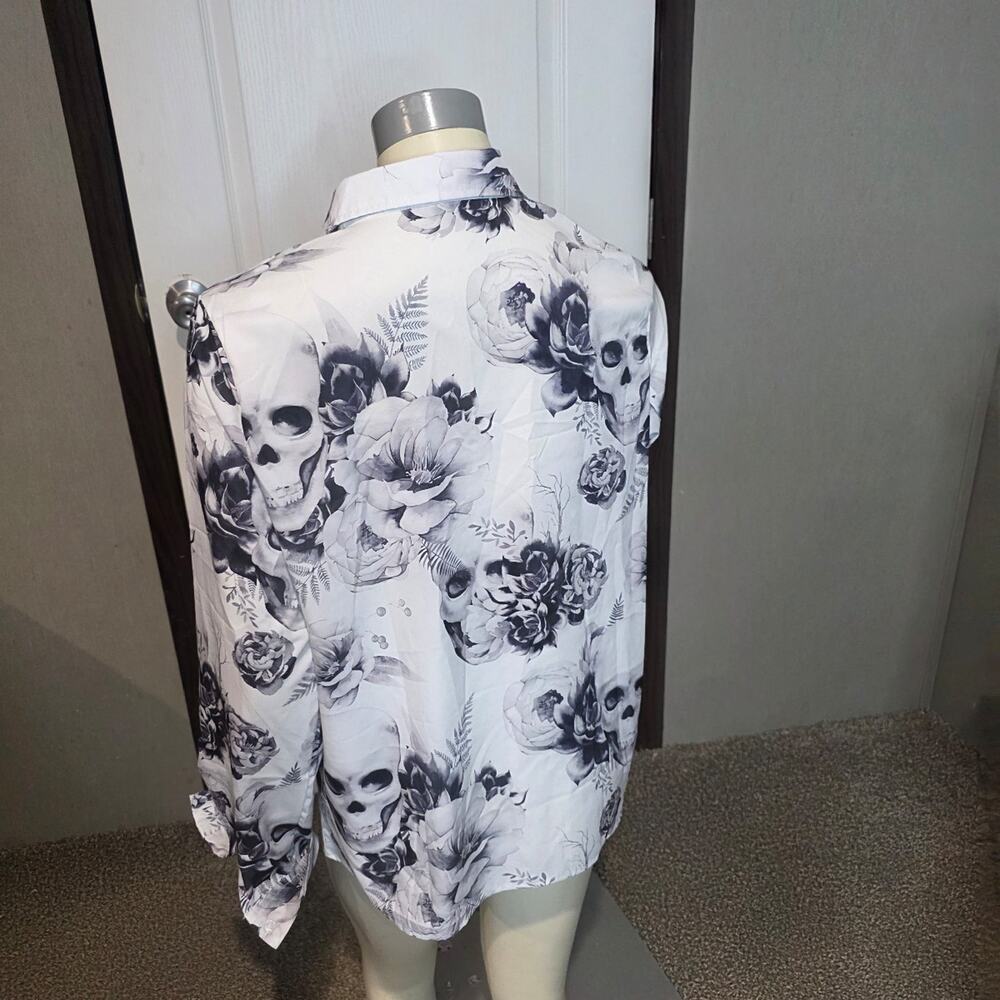 Hello darkness my old friend button down long-sleeve shirt - Picture 5 of 9